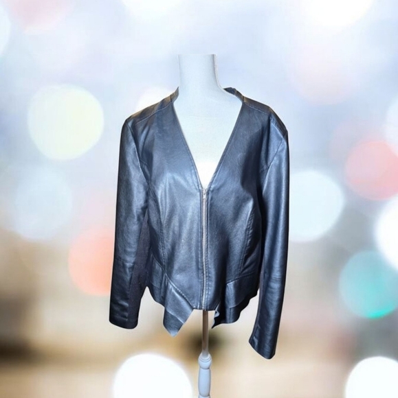 TORRID Vegan Black Leather Jacket - Picture 1 of 8